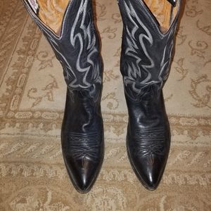 Nocona Black Leather Boots